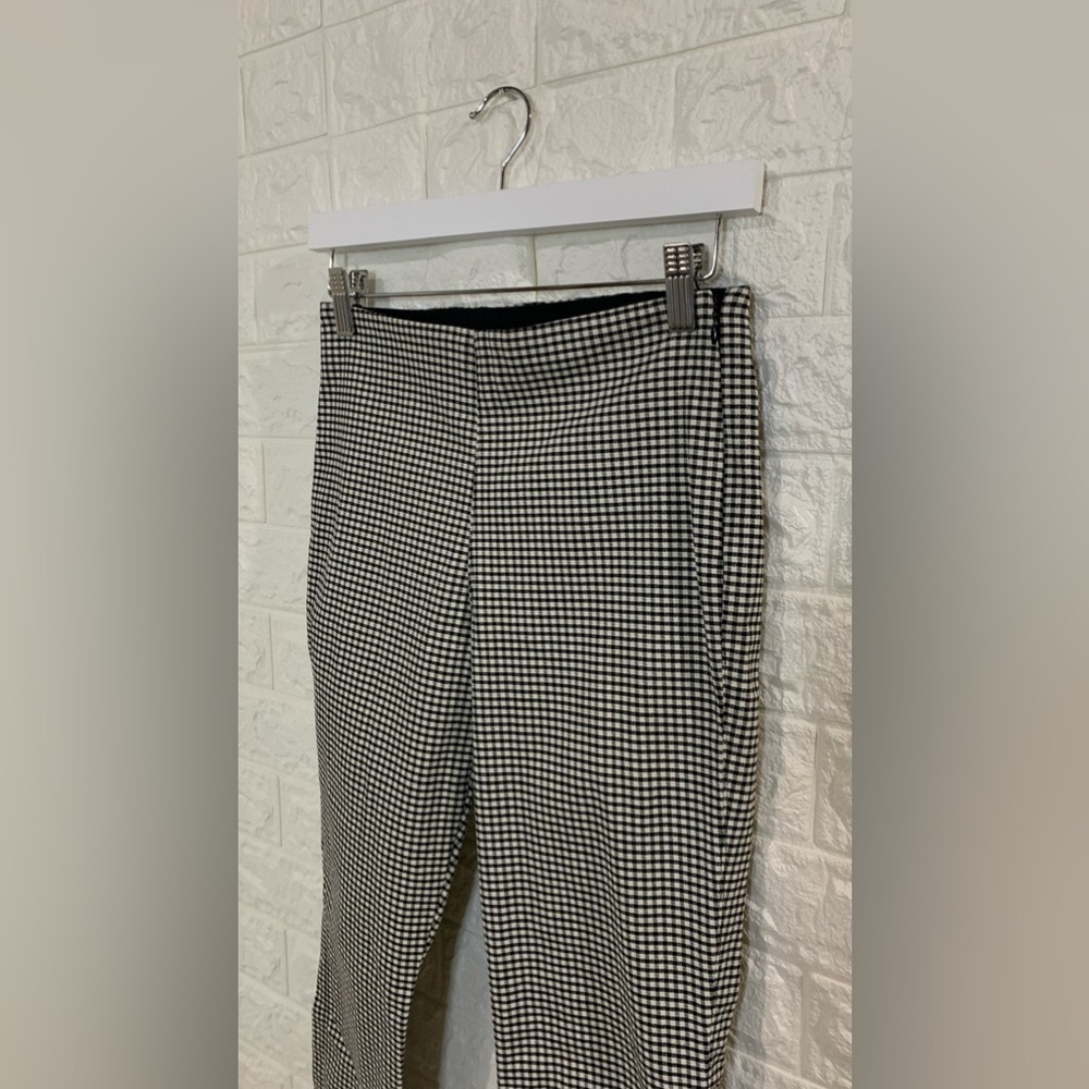 Excellent Condition High Waisted Never Fade Pixie Ankle Gingham Pants | Black Wh - Picture 7 of 11